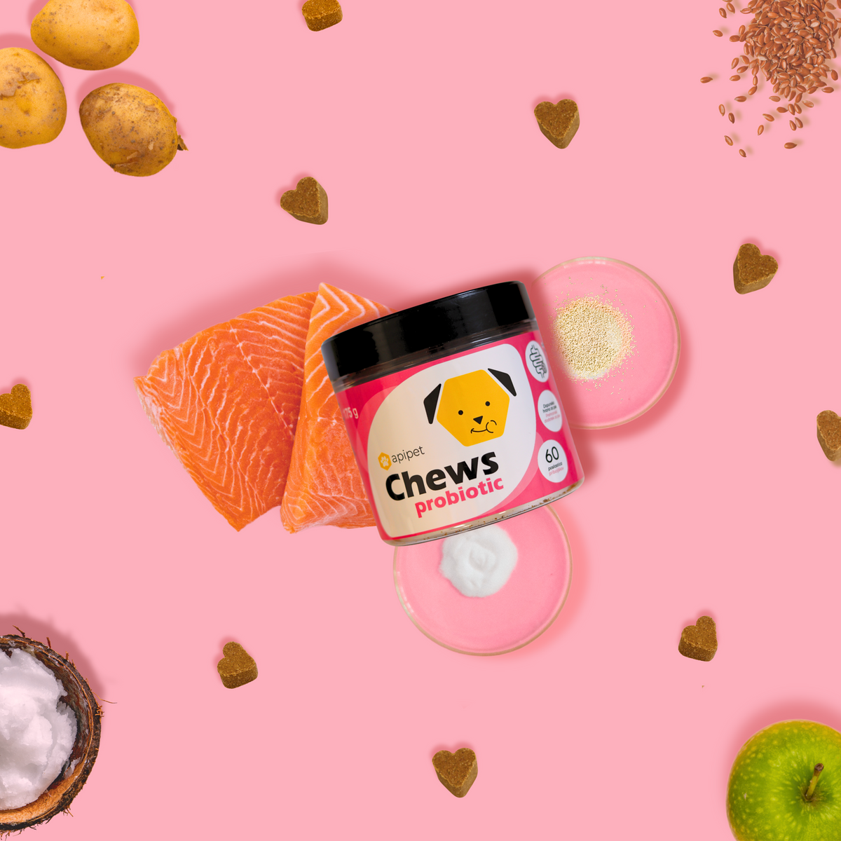 3x Apipet Chews Probiotic