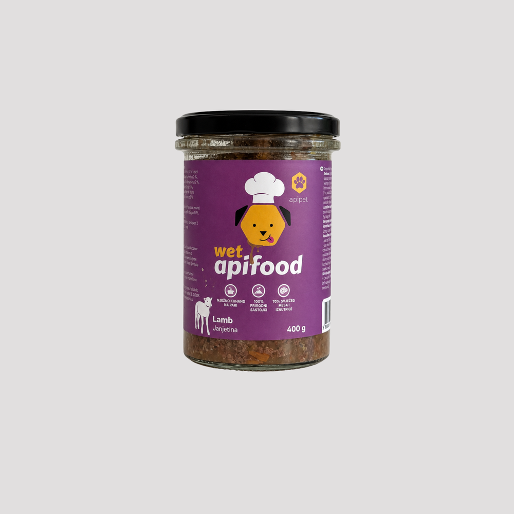 ApiFood Wet Jagnjetina 400 g kozarec