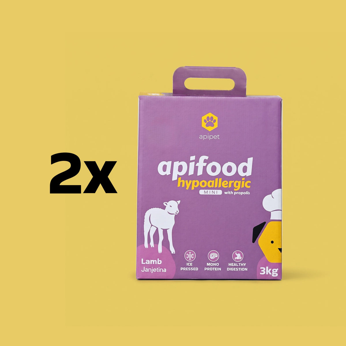 Apifood Hypoallergic Jagnjetina MINI 2x3 kg